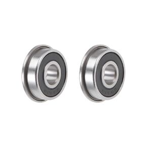 uxcell F608-2RS Flange Ball Bearing 8x22x7mm Sealed Chrome Bearings 2pcs