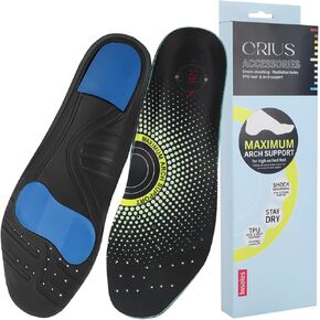 Balance and Stability, Shock Absorption TPU Maximum Arch Support Insoles Men Women, High Impact Protection, Cushioned Support, Athletic Performance Insoles, Long-Last Comfort (EU45/UK-M10.5/US-M11.5)