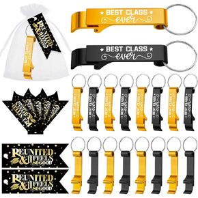 18 Sets Class Reunion Favors Include 18 Bottle Opener Keychains Best Class Ever Keychain 18 Thank You Cards and Organza Bags Happiness Reunited Class Reunion Gift for High School College