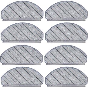 Mop Pads Accessories for ECOVACS DEEBOT T10 Plus, for Yeedi C12 Pro Plus Robotic Robot Vacuum, 8 Pcs Washable and Reusable Microfiber Mop Pads Replacement Part