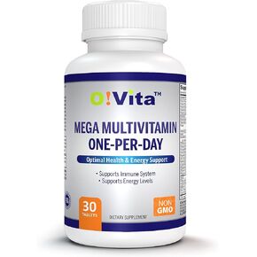 Mega Multivitamin One-per-Day, Supports Immune System, foundational Health, Full Spectrum of Vitamins and Minerals, and Much More ...30-Day Supply (30 Non-GMO Tablets)