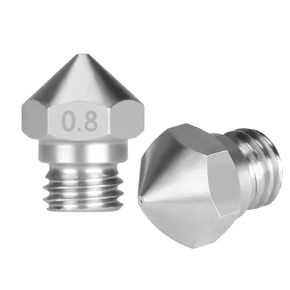 2pcs Stainless Steel 3D Printer M7 MK10 Nozzles – 0.8mm for 1.75mm Filament, Compatible with MK10 Hotend Extruders