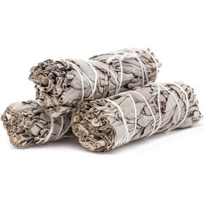 Sage Smudge Sticks, 3 White Sage Bundles Refill - Energy Cleansing, California White Sage Smudging Sticks, Organic, Freshly Dried Incense Sage Stick Set, Sustainable, Charitable Positive Vibes!