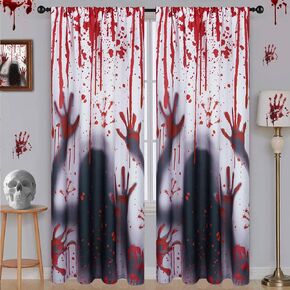 BLEUM CADE Halloween ستائر أومبير لغرفة المعيشة ستائر نافذة العنكبوت على شبكة الإنترنت بطول 84 بوصة 2 لوح أسود برتقالي متدرج جروميت ستائر التعتيم لحفلات الهالوين وغرفة النوم وغرفة الطعام in Kuwait