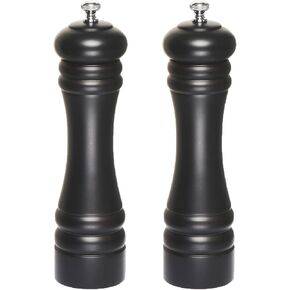 مجموعة مكونة من قطعتين من مطحنة الفلفل الخشبية، مطحنة ملح خشبية خشنة قابلة للتعديل مع آلية طحن سيراميك للمنزل والمطبخ والشواء والحفلات - 8 بوصات (خشب الزان 8 بوصات قطعتان) in Kuwait