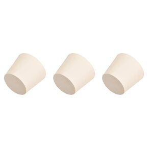 uxcell White Tapered Shaped Solid Rubber Stopper for Lab Tube Stopper Size 30-34mm 3Pcs