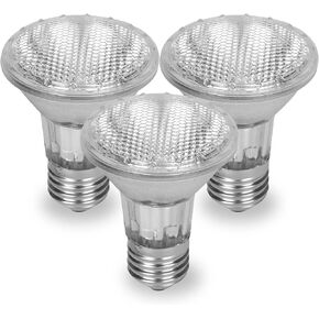 Par 20 3 Pack FL25 40PAR20/FL 40 Watt Halogen Spot Light Bulb Replacement 120V 130V Base Flood Beam Lighting Range Hood Oven PAR20 Reflector Excel Bulbs DL Kitchen Bathroom Ceiling Can Lamp 50W E26 3P