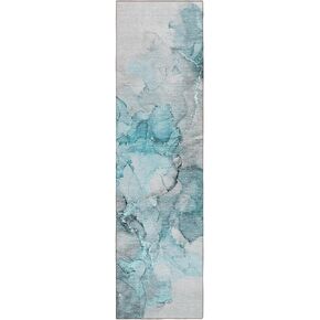 Addison Rugs Chantille ACN520 Teal 8' x 10 Indoor Outdoor Area Rug, Stain Resistant, Machine Washable, Non Shedding, Bedroom, Living Room, Dining Room, Kitchen Rug