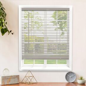 CHICOLOGY Blinds for Windows , Mini Blinds , Window Blinds , Door Blinds , Blinds & Shades , Camper Blinds , Mini Blinds for Windows , Horizontal Window Blinds , Gloss Gray, 60"W X 36"H