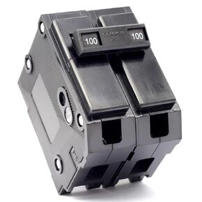 Br2100 100A Circuit Breaker Compatible with Load Centers, 2 Pole Plug-in Double Pole Interchangeable Circuit Breaker, 120/240V, 100-Amp, 10kA