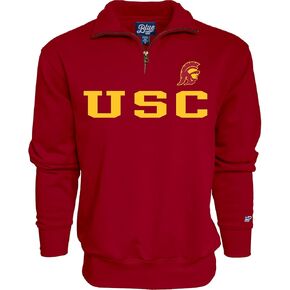 Blue 84 Men's USC Trojans Quarter Zip Sweatshirt Team Color, Team Color, XX-Large