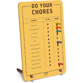 Knock Knock Do Your Chores Desktop Pegboard 6 x 9-inches