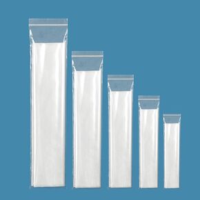 Extra Long Zip Bags 4x22 Inch (20-Pack), 6 mil Clear Narrow Poster Bags, Reclosable Plastic Blueprint Bags Waterproof Tube with Lock Seal for Storage
