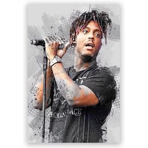 InfuzeArts j Pop uice Wrld Rapper Singer Album Cover ana Poster Music Posters For Room Aesthetic Canvas Wall Art Living Room Bedroom wall decor 12x18inch Unframed, style-4