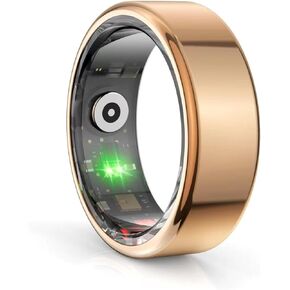 Smart Ring, Universal Wearable Health with App, Sports Ring with Heart Rate Monitor, Sleep Monitor, Temperature, Pedometer, IP68 Waterproof, Life (18.2mm/0.72in)