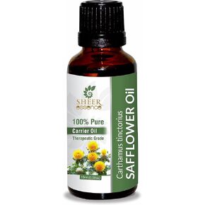 Safflower Oil 15 ML (0.51 Fl.OZ) | 100% Pure Natural Undiluted Uncut Therapeutic Grade Carthamus Tinctorius Carrier Oil
