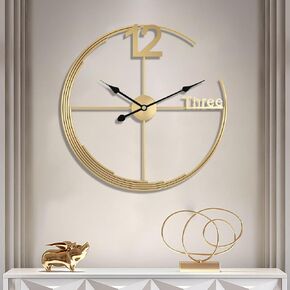 Large Wall Clock,Modern Minimalist Wall Clock Round Silent Non-Ticking Battery Operated Decorative Clocks for Living Room/Entryway/Kitchen/Bedroom/Office/Home Metal Wall Decor 24 inch