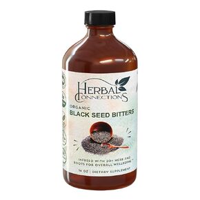 Herbal Connections Black Seed Bitters 16 Ounces - Vegan, Non-GMO, Gluten-Free
