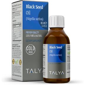 TALYA Black Seed Oil 3.4 fl. oz (100 ml) - Liquid Black Seed Oil - Dietary Supplement - Immune Support - High Thymoquinone - Cold Pressed - Pure Turkish Black Seed Oil - Non-GMO - Glass Bottle