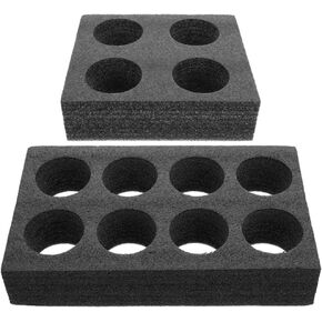 Luxshiny 2 قطعة حامل أكواب تناول الطعام في الخارج، حامل أكواب 4 فتحات، صينية حاملة 8 أكواب، صينية حاملة للمشروبات قابلة لإعادة الاستخدام للقهوة in Kuwait