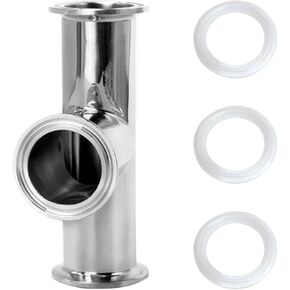 2" Tri Clamp Tee 3 Way Stainless Steel 304 Sanitary Fitting Fits 2" Tri clamp, Pipe OD 51mm