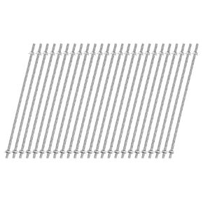 uxcell 8pcs 8/32 Inch M4 Threaded Rods with 16pcs Hex Nuts and Washers 4 Inch 201 Stainless Steel Full Threads Right-Hand Thread for Hangers, U-Bolts, Beaded Garden Stake Rods, Silver