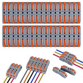 34 Pieces of Connection terminals, 1 in 1 Out Cable terminals, Electrical Connection terminals, 4mm² Conductor Terminal, Electrical Connection Blocks, DIY Customized Versions can be Freely Combined in Saudi Arabia