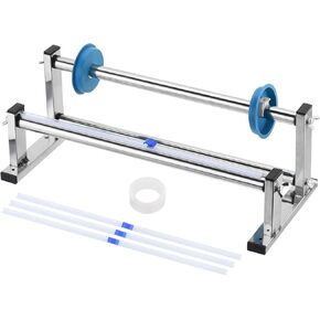 PATIKIL 17inch Stretch Wrap Dispenser, Table Stretch Film Dispenser Desktop Wrapping Packing Machine Pallet Wrapper Stainless Steel with 4pcs Film Slide Cutter for 40cm/15.7in Stretch Wrap