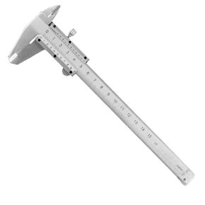 Vernier Caliper, 0-150mm/0.02mm High Accuracy Carbon Steel Metal Vernier Caliper Micrometer Gauge Measuring Tool