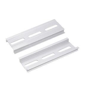 uxcell 5pcs Aluminum DIN Rails, 4 Inches Long, 35mm Wide, 7.5mm High, C45 Terminal Blocks Contactor Din Rails Terminal Blocks
