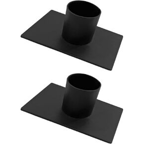 Iron Taper Candle Holder - Set of 2, Rustic Candlestick Holder for Home Decoration, Wedding, Anniversary, Housewarming, Birthday, Candle Stand Made in Unique Blend of Farmhouse and Antique Styles