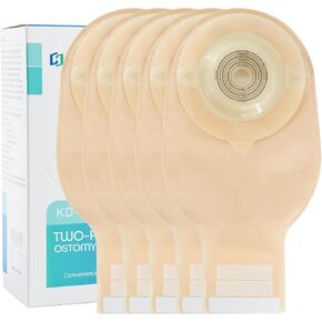 10 PCS Colostomy Bags, Convex One-Piece Ostomy Bags Drainable Pouches with Belt Buckle, Cut-to-Fit, Max 45mm