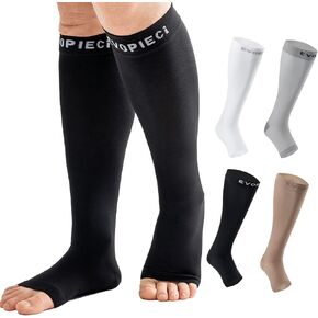 20-30mmhg Black Compression Socks for Women Nursing and Man Tight Stockings Support Socks for Women Compression Varicose Veins,Running,Nursing,Athletic Sports