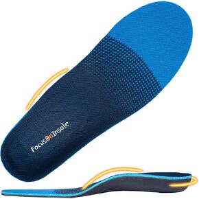 Heavy Duty Support Plantar Fasciitis Insoles, Orthotics Shoe Inserts Relieve Flat Feet, Foot Pain, High Arch Insoles for Men Women Standing All Day, Comfort Wok Boot Shoe Insole, S