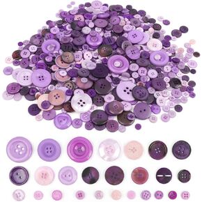 600pcs Blue Resin Buttons for Crafts Mixed Ocean Blue Basic Buttons 2 and 4 Holes for Crafting Sewing DIY Manual Button Painting, 0.24 Inch ~ 1.73 Inch