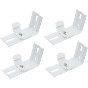 4pcs Bracket Vertical Blind Repair Parts Track Curtain Holder Curtain Hook Roller Blind Fixer Horizontal Blinds Wand Hook Home Accents Decor Ceiling Hook Window Iron White Venetian