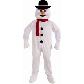 Forum Novelties Men's Plush Snowman Mascot Costume, White, One Size