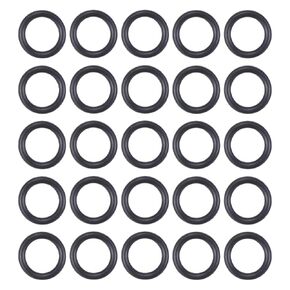 MECCANIXITY FKM O-Ring 0.59" OD 0.47" ID 1/16" Width Fluorine Rubber Sealing Gasket Washer 75A Seal O Rings for Engines Industrial Plumbing, Black, Pack of 25