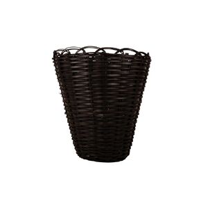 سلة مهملات مستديرة منسوجة من KAZI Essentials - سلة مهملات من الخيزران الطبيعي، صديقة للبيئة مصنوعة يدويًا على يد حرفيين أفارقة (دائرية، بني) in Kuwait