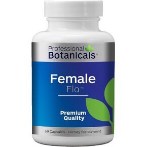 Female Flo - Vegan Natural PMS Support - Pre-Menstrual Symptom Support - 60 Vegetarian Capsules