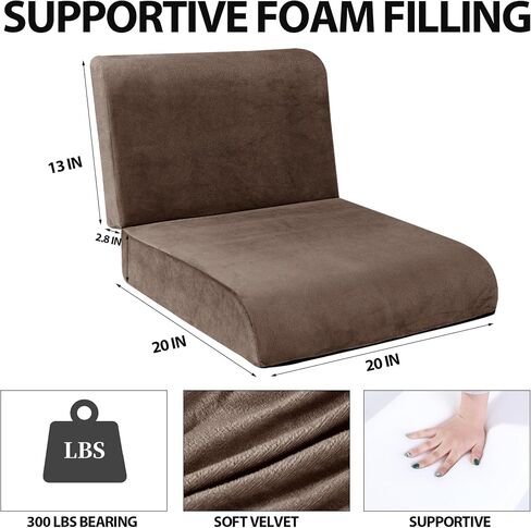 HOMBYS Recliner Seat Cushion with Lumbar Supportive Pillow Extra Large Non-Slip Seat Cushion with Back Support Cushions,Cruve Edge Design for Relief Thighs Pressure, Black in Saudi Arabia