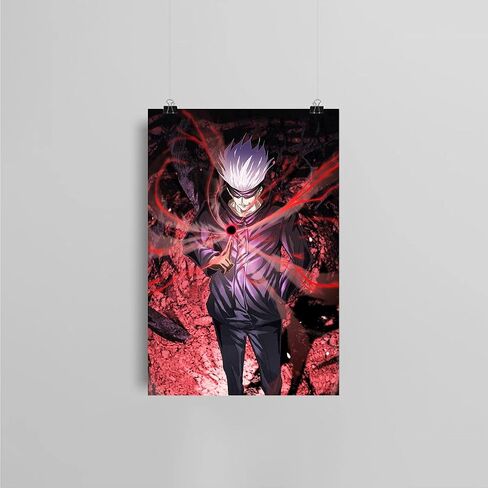 Gojo Satoru Poster,Canvas Wall Art For Living Room Decor Aesthetic Vintage Posters & Prints Posters For Room Aesthetic 90S Canvas Wall Art For Living Room Unframed 12x18 inches in Saudi Arabia
