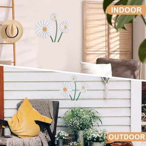 Threehoney 3 Pieces Metal Daisy Wall Decor Flowers Wall Art Signs Inspirational Metal Daisy Wall Decor for Home Nursery Bedroom Living Room Bathroom Decorations Porch Patio Housewarming Gifts in Saudi Arabia