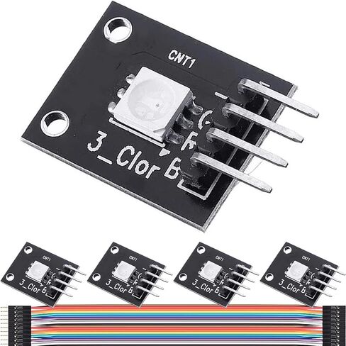 KY-009 SMD LED لوحة تركيبية RGB 5V LED SMD وحدة PWM تنظيم 5050 3 ألوان كاملة يمكن التحكم بها مع كابل لـ Arduino MCU Raspberry DIY (5 قطع) in Saudi Arabia