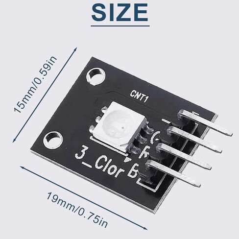 KY-009 SMD LED لوحة تركيبية RGB 5V LED SMD وحدة PWM تنظيم 5050 3 ألوان كاملة يمكن التحكم بها مع كابل لـ Arduino MCU Raspberry DIY (5 قطع) in Saudi Arabia