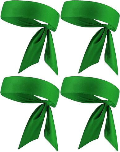 Head Tie, Tennis Headbands Tie Back, Sweat Wicking Ninja Karate Running Headband Headwrap for Men Women Kids Girls Boys in Saudi Arabia