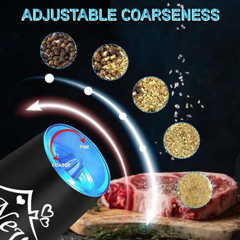House Warming Gifts New Home, Housewarming Gifts for New House, Best Housewarming Gifts 2024, Automatic Gravity Electric Salt and Pepper Grinder Set of 2, Battery Operated with LED Light in Saudi Arabia
