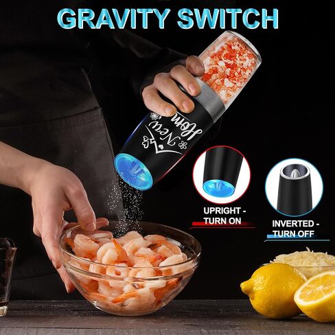 House Warming Gifts New Home, Housewarming Gifts for New House, Best Housewarming Gifts 2024, Automatic Gravity Electric Salt and Pepper Grinder Set of 2, Battery Operated with LED Light in Saudi Arabia