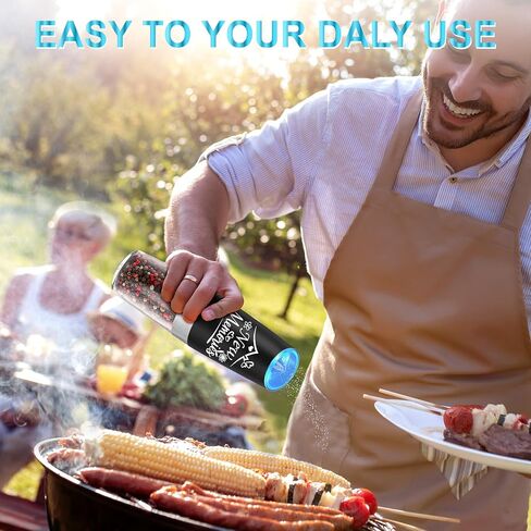House Warming Gifts New Home, Housewarming Gifts for New House, Best Housewarming Gifts 2024, Automatic Gravity Electric Salt and Pepper Grinder Set of 2, Battery Operated with LED Light in Saudi Arabia