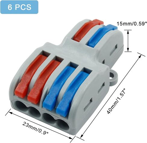 10 Pcs Lever Wire Connectors, Universal Electrical Connectors Wire Terminals Block, Compact Wire Splice Connectors for Quick Connect (3 in 6 Out) in Saudi Arabia